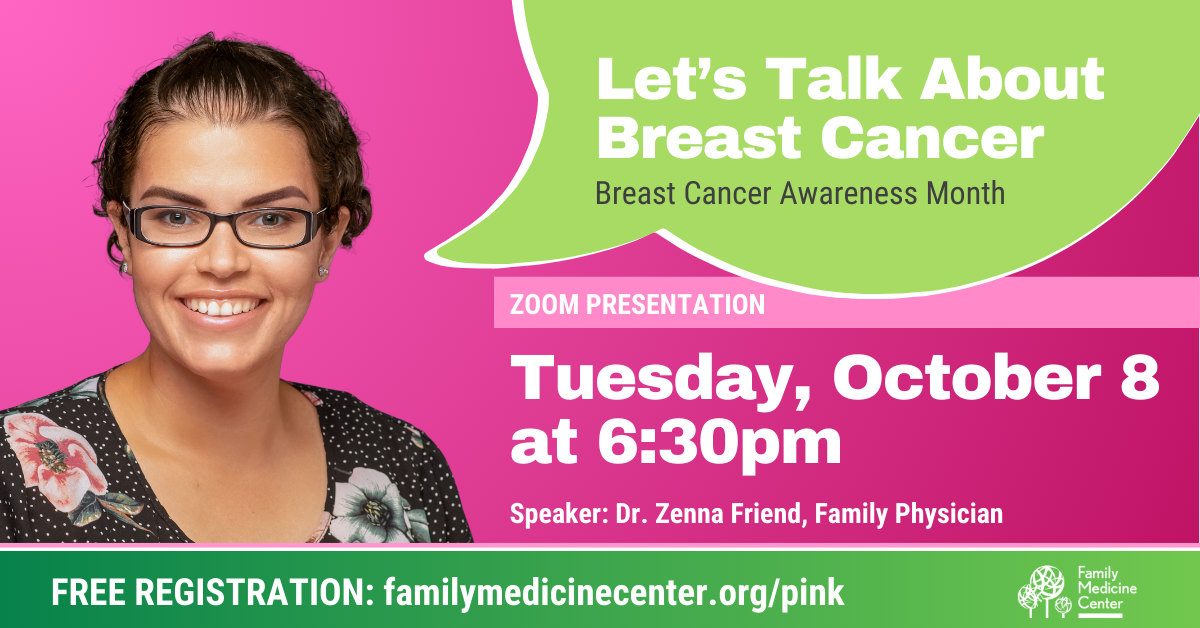 Pinktober Zoom Presentation with Dr. Zenna Friend